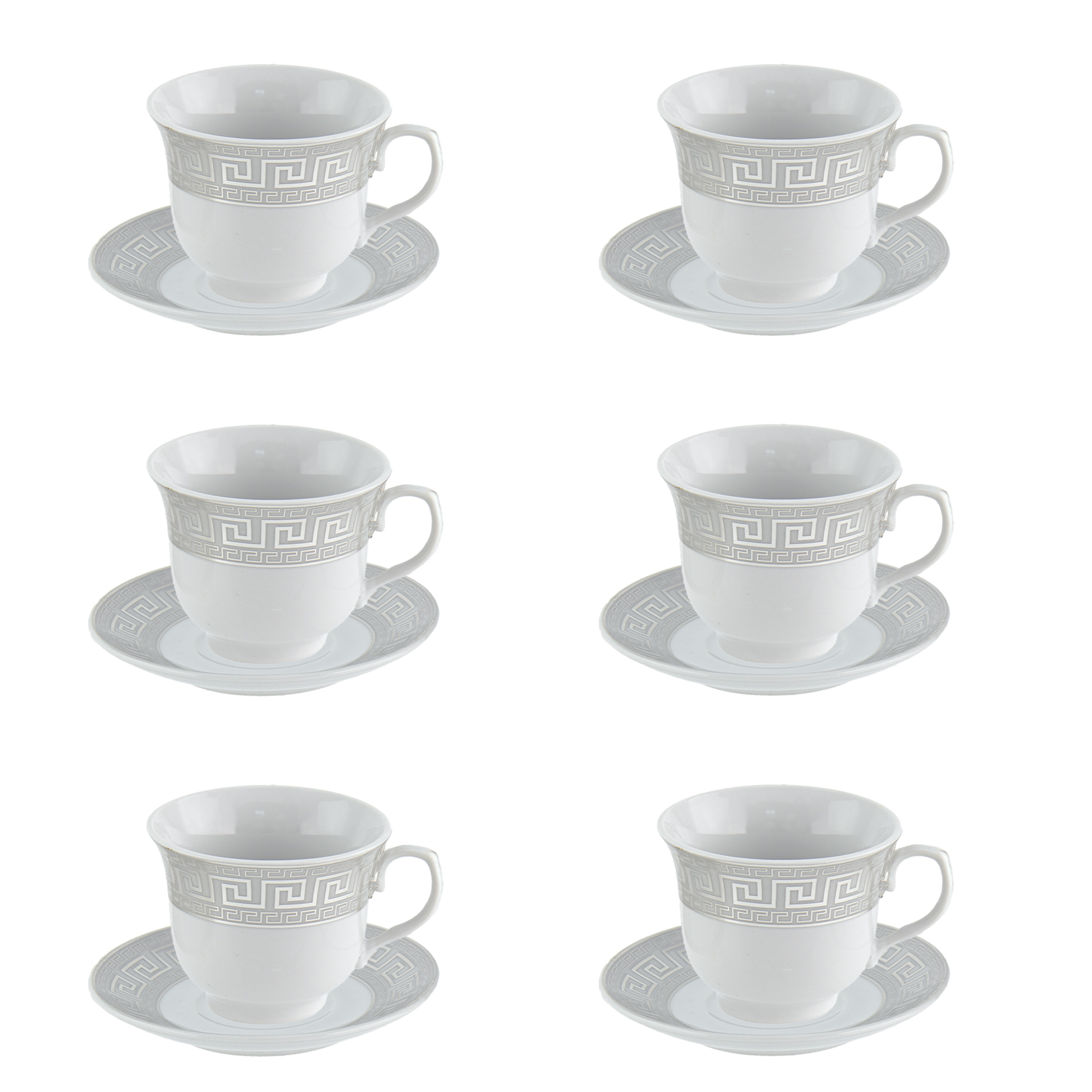 Tea Set Meander 12pc Silver