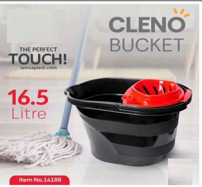 CLENO  MOP BUCKET WITH STRAINER 16.5L