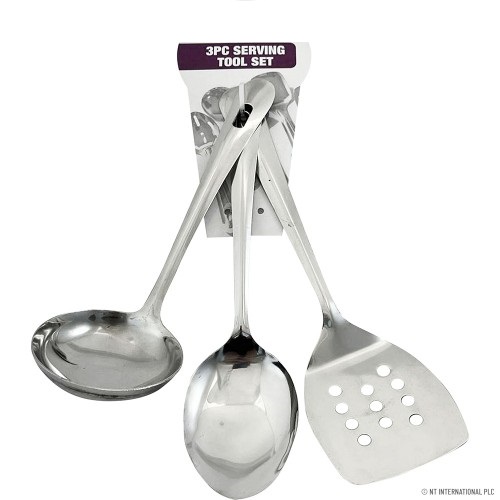3Pc S/S Kitchen Cooking Spoon Set