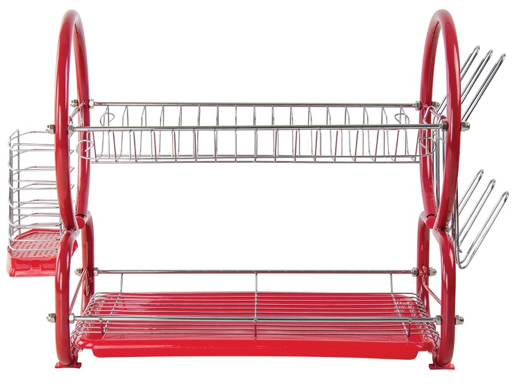 8 SHAPE JUMBO Dish Drainer RED W 56cm x D 25cm x H 40cm