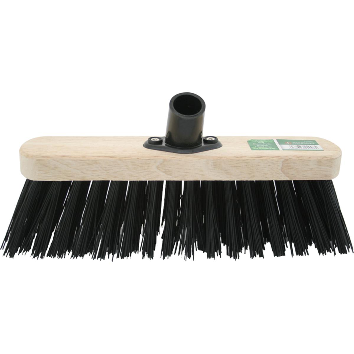 30cm(12") Stiff Black PVC Broom Brush Head
