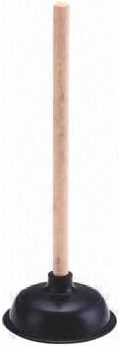 Large Sink Plunger with Wooden Handle