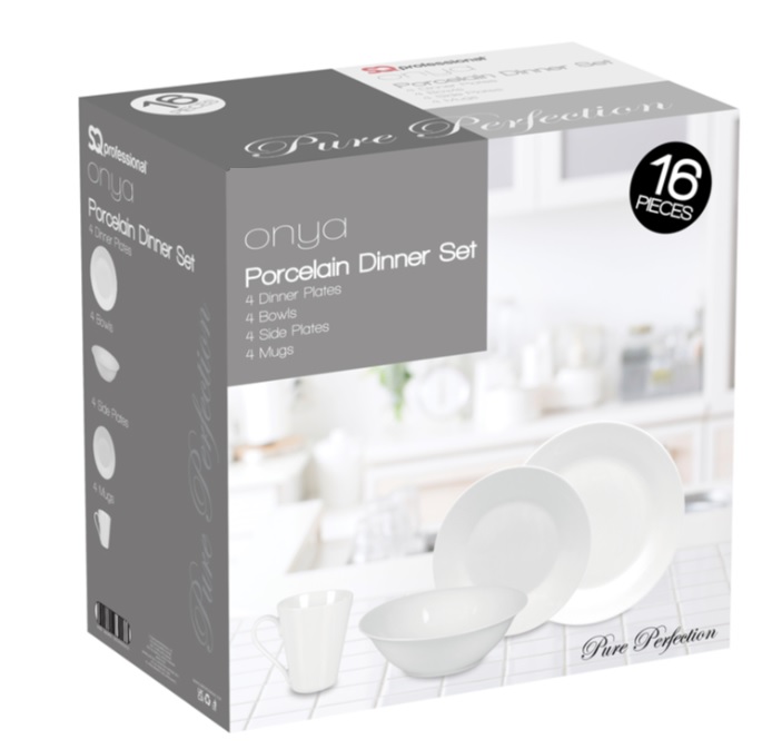Onya Dinner Set 16pc Pure Perfection