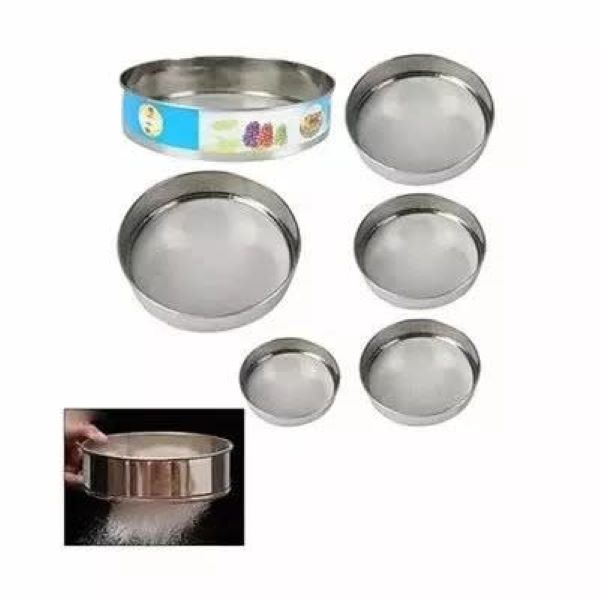 6pc Round Stainless Steel Strainer Set