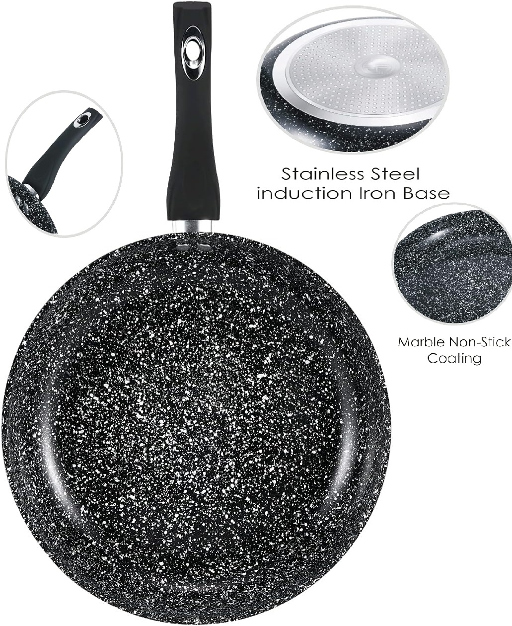 Ceramic Die-Cast Frying Pan With Soft Touch Handle 28CM (INDUCTION)