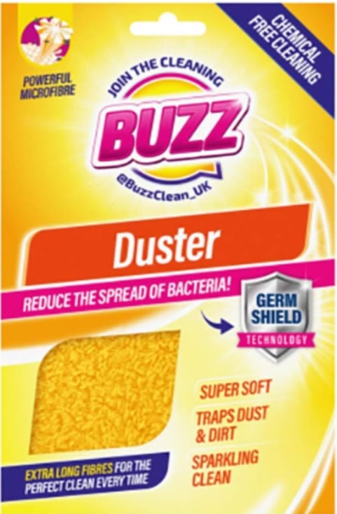 Yellow Buzz Microfibre Duster Cloth with Germ Shield Technology, 64g