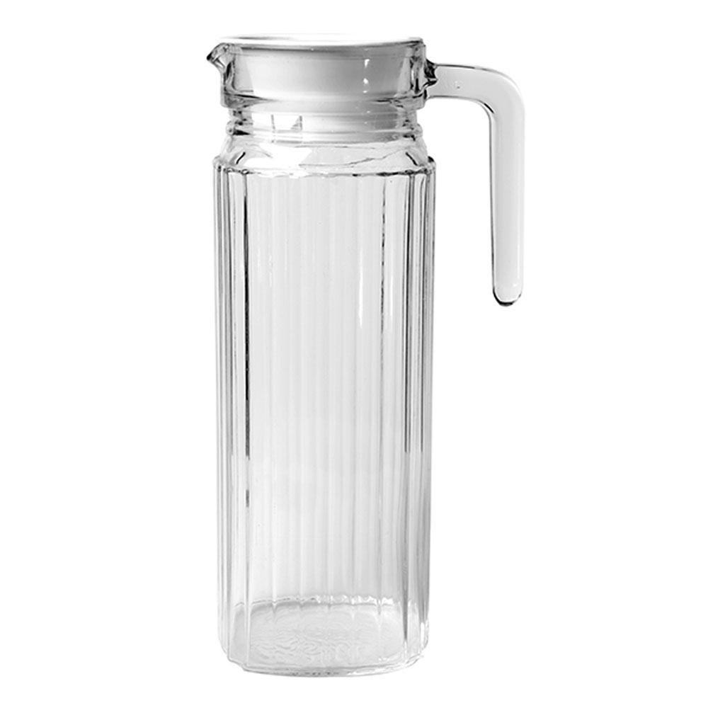 Jug with Lid Ribbed 1.1L
