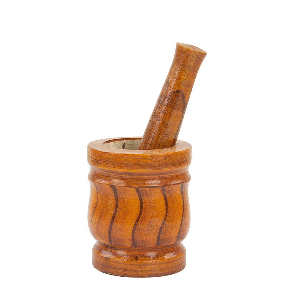 Wooden Mortar and Pestle S 5"
