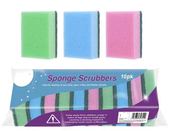 10pc Sponge Scrubbers