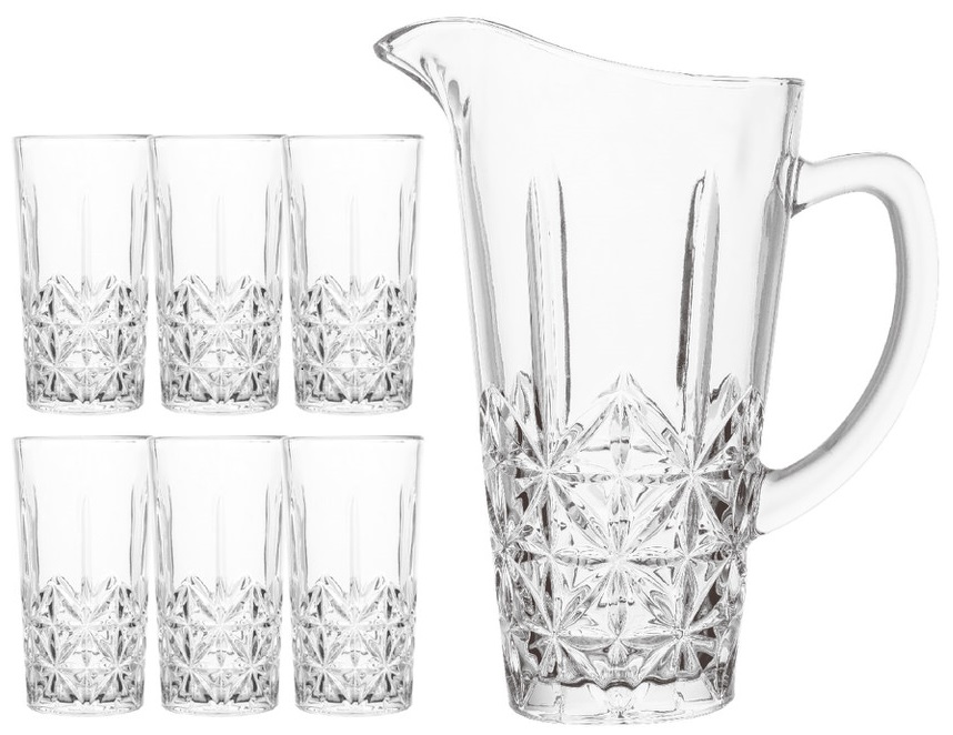 7PCS TUMBLER GLASS WITH JUG SET