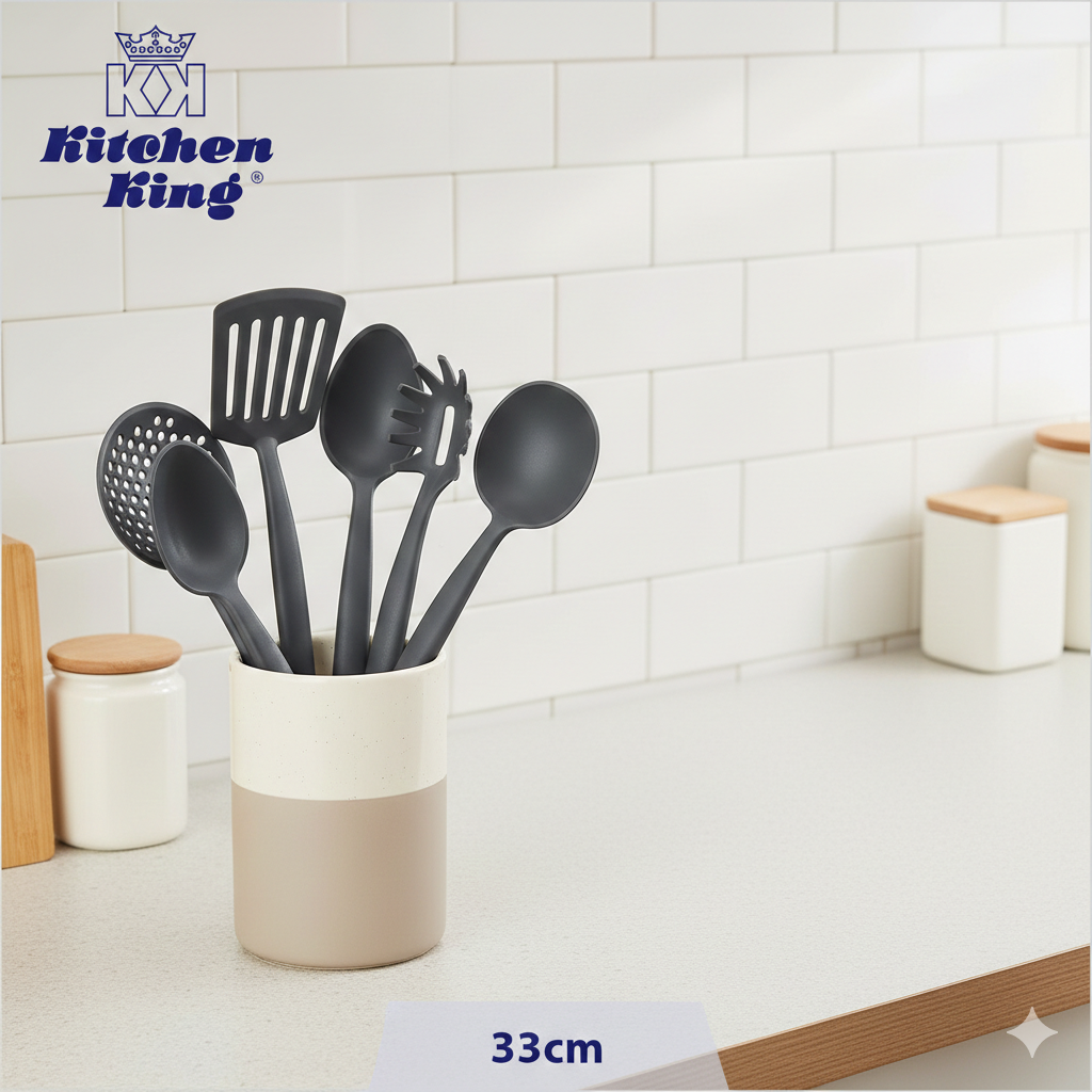 KK 6PCS Plastick Spoons Set (33CM)