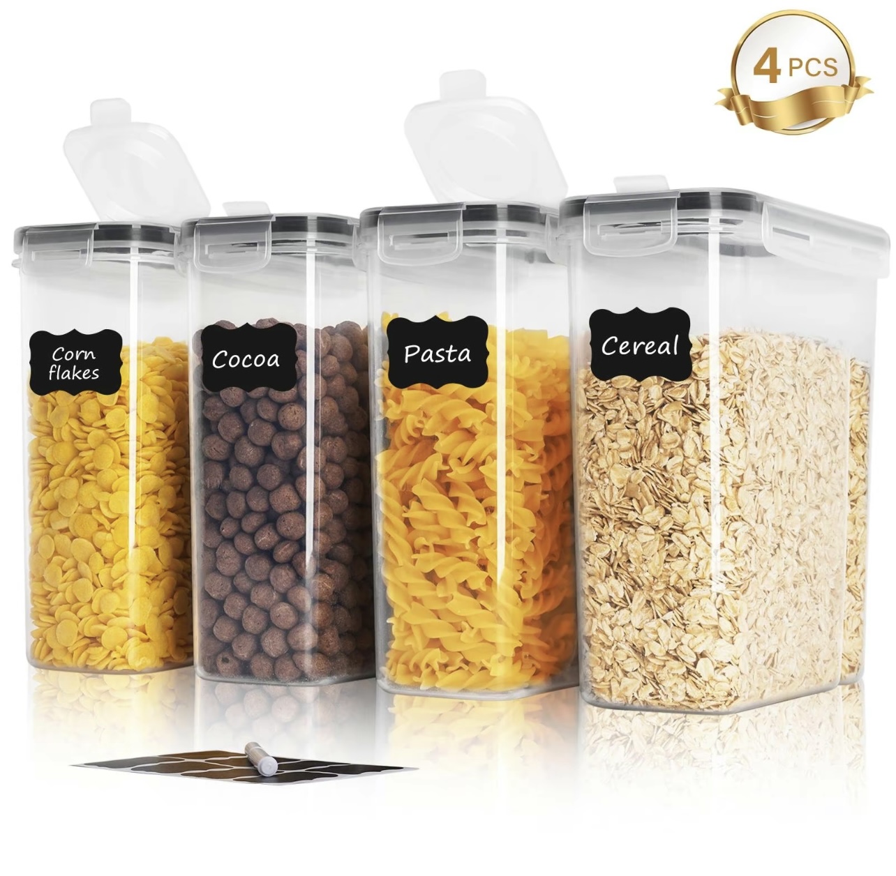 4 LARGE CEREAL CONTAINER
