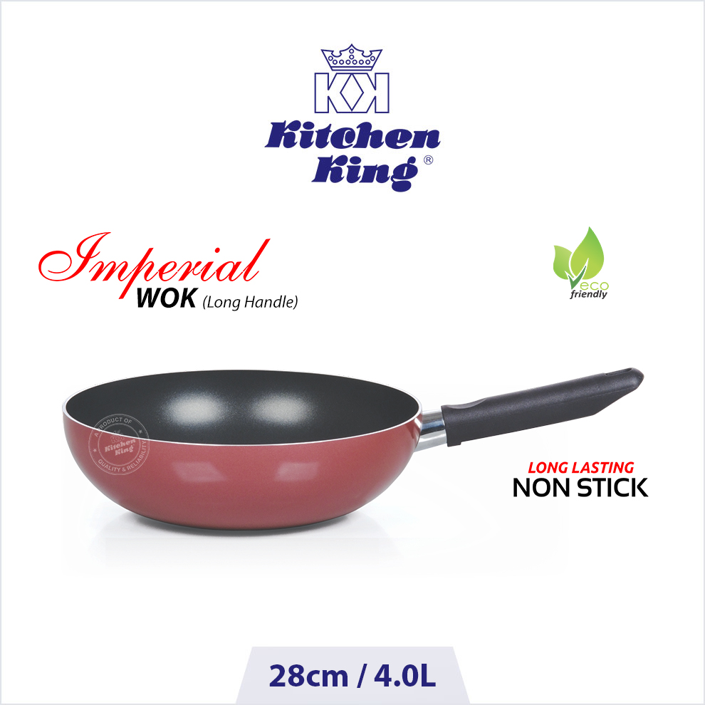 KK Non-Stick Imperial Wok (long Handle) (Induction) 28 CM