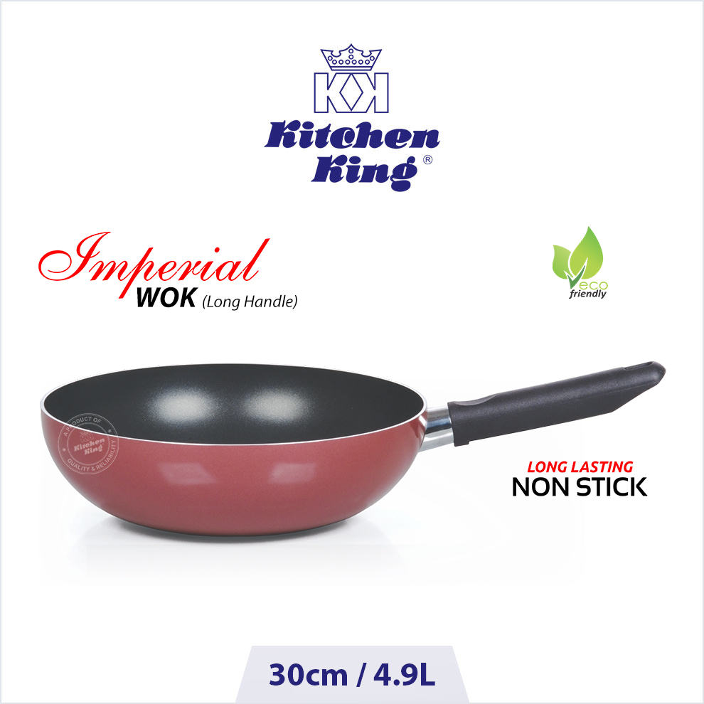 KK Non-Stick Imperial Wok (long Handle) (Induction) 30 CM