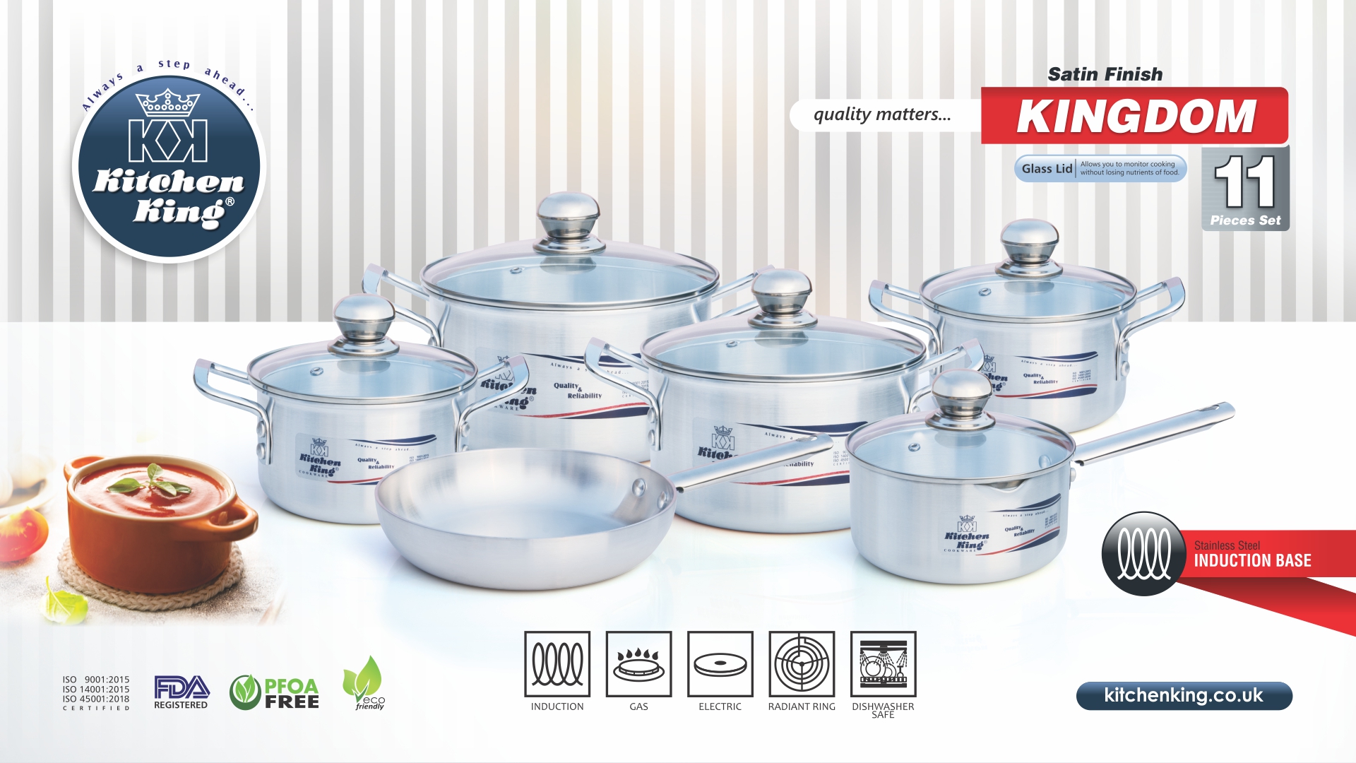 KK Metal Finish kingdom Set 11 PCS  (INDUCTION)