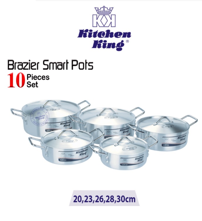 KK Brazier Smart Pot (FISH POT) Set 10 PCS 8x12 (20,23,26,28,30CM)