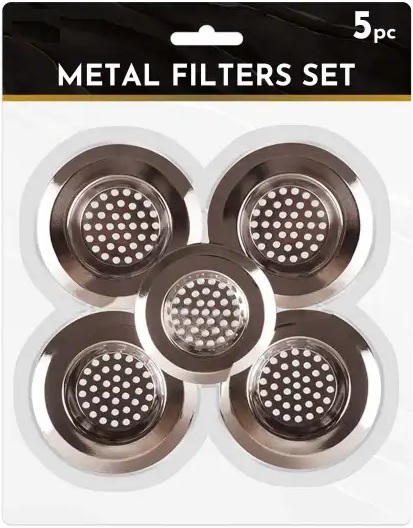 5pc Metal Filters Set