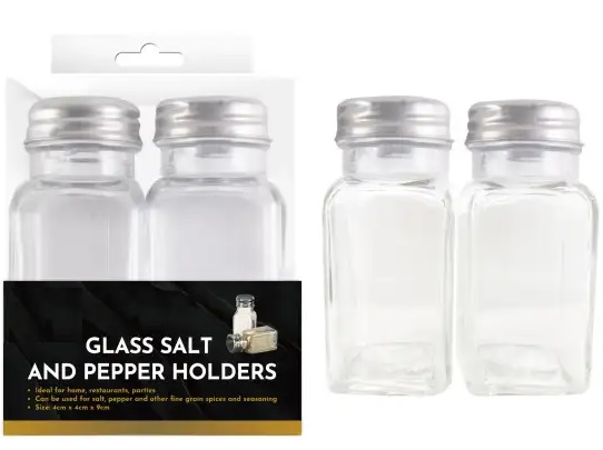 Glass Salt and Pepper Holders