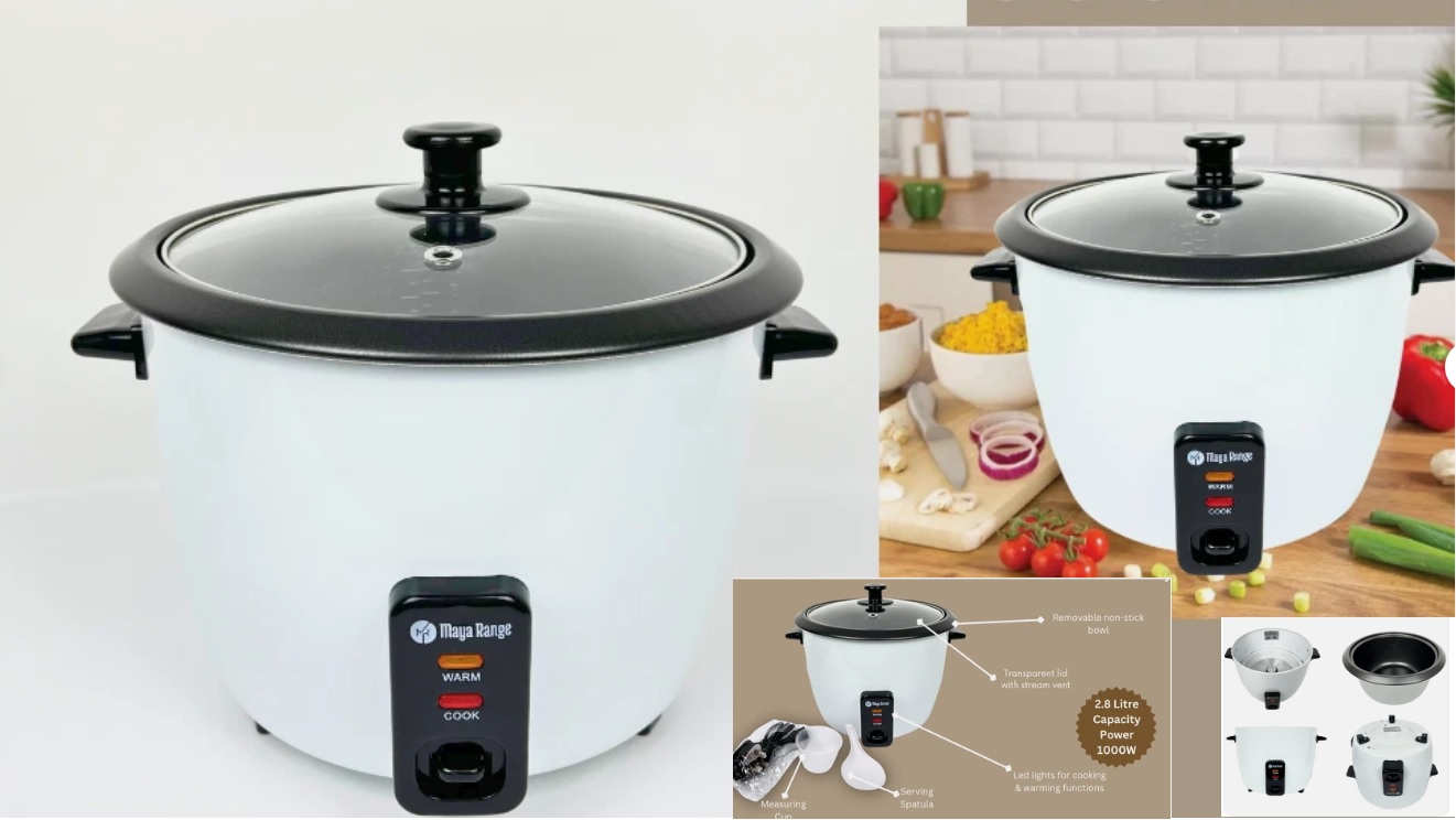 Rice Cooker 1 Litre 400W   -1. 220v/50hz  2. Plain heating plate 3. keep warm 