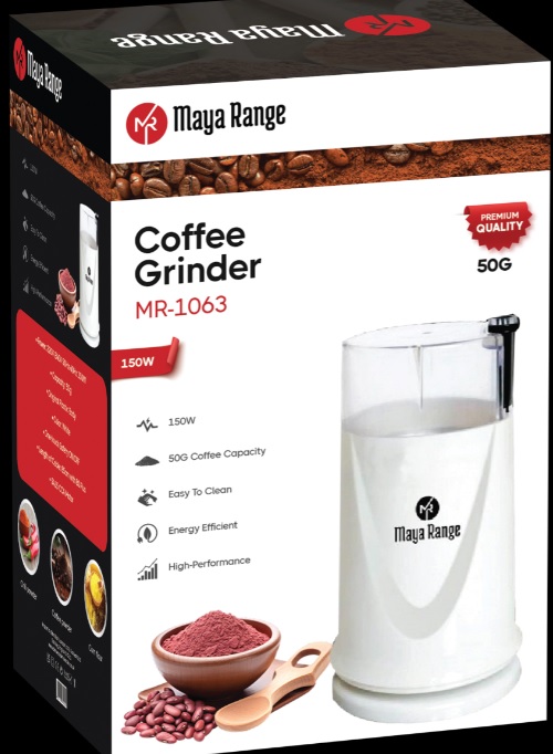 WHITE COFEE GRINDER PLASTIC BODY 150W 50G