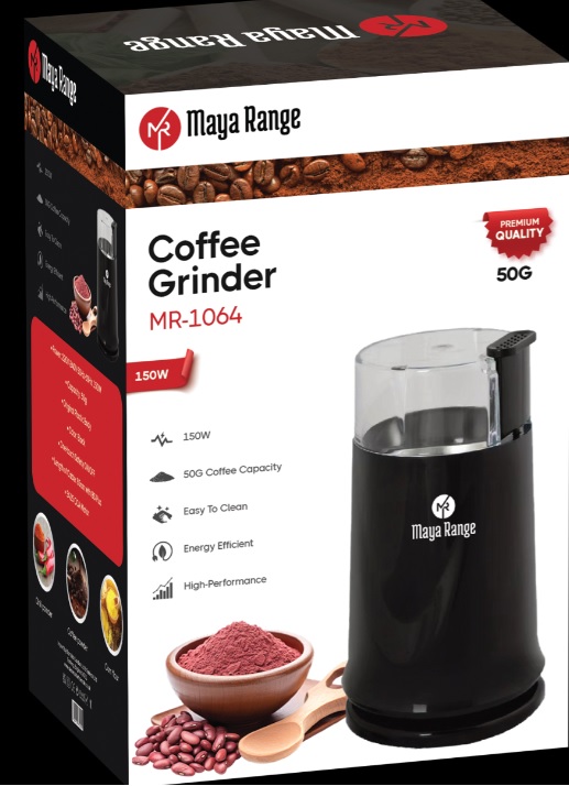 BLACK COFEE GRINDER PLASTIC BODY 150W 50G