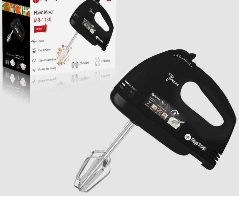 HAND MIXER WHITE 260W - BLACK