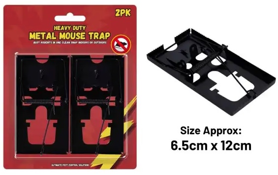 2Pk Heavy Duty Metal Mouse Trap