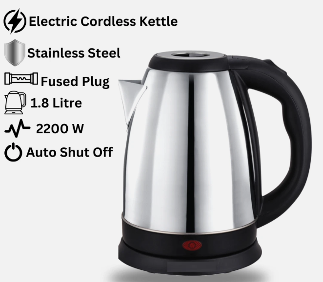 Electric Kettle STAINLESS STEEL 2200W 1.8L