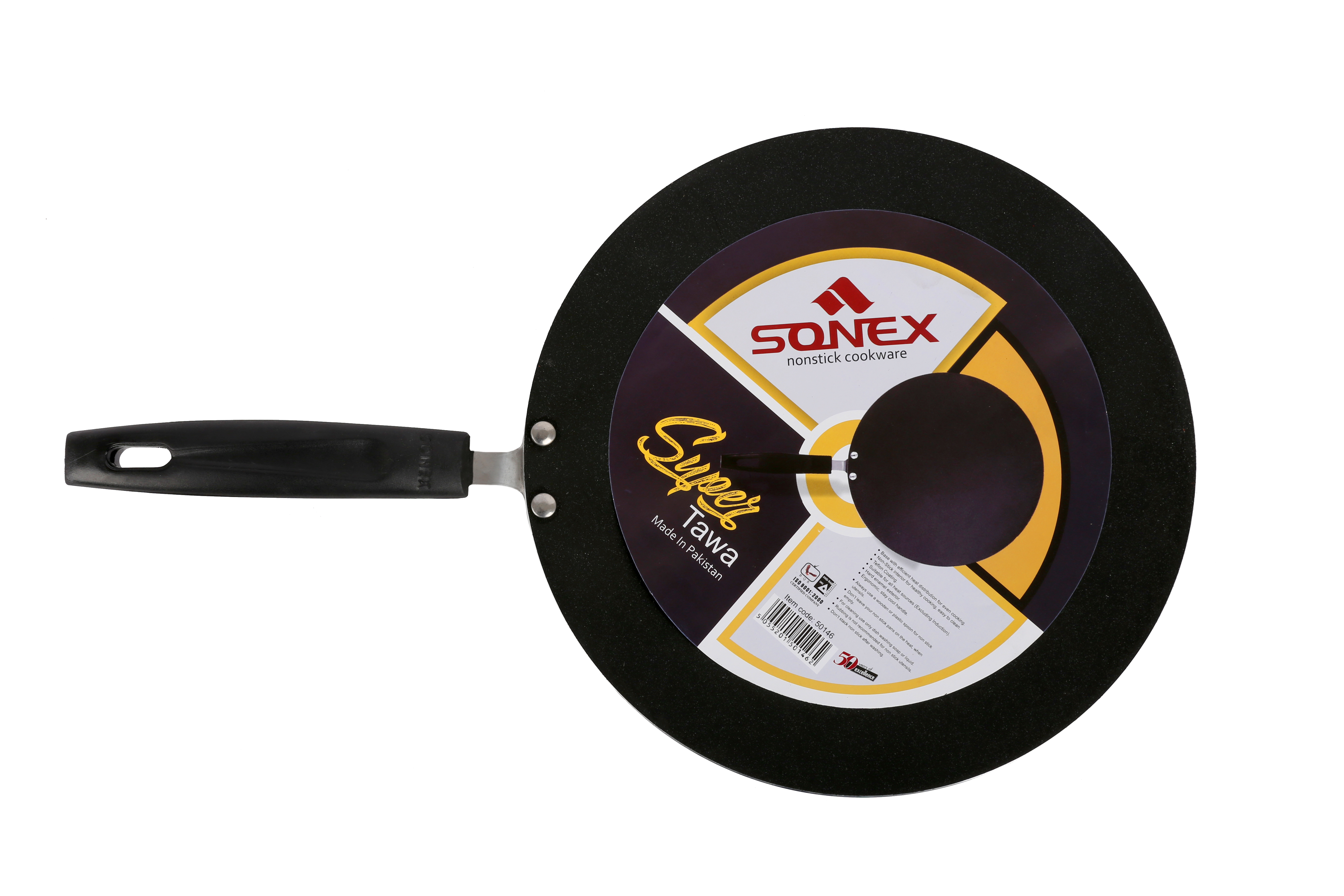 Sonex, Non Stick, Super Tawa, 30 cm, Black