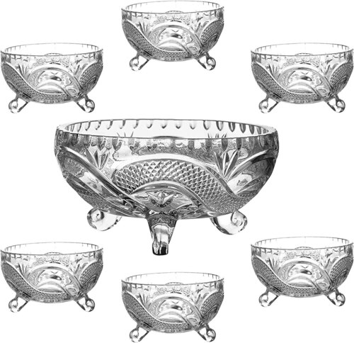 7PCS GLASS FRUIT / ICE CREAM BOWL SET