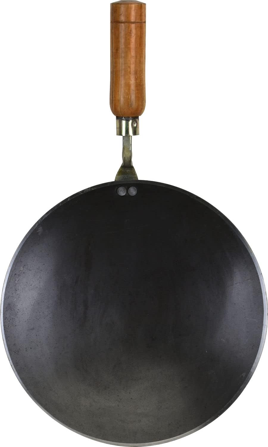 12'' Heavy Iron Flat Pan Tawa with Wooden Handle (6 IN BOX)